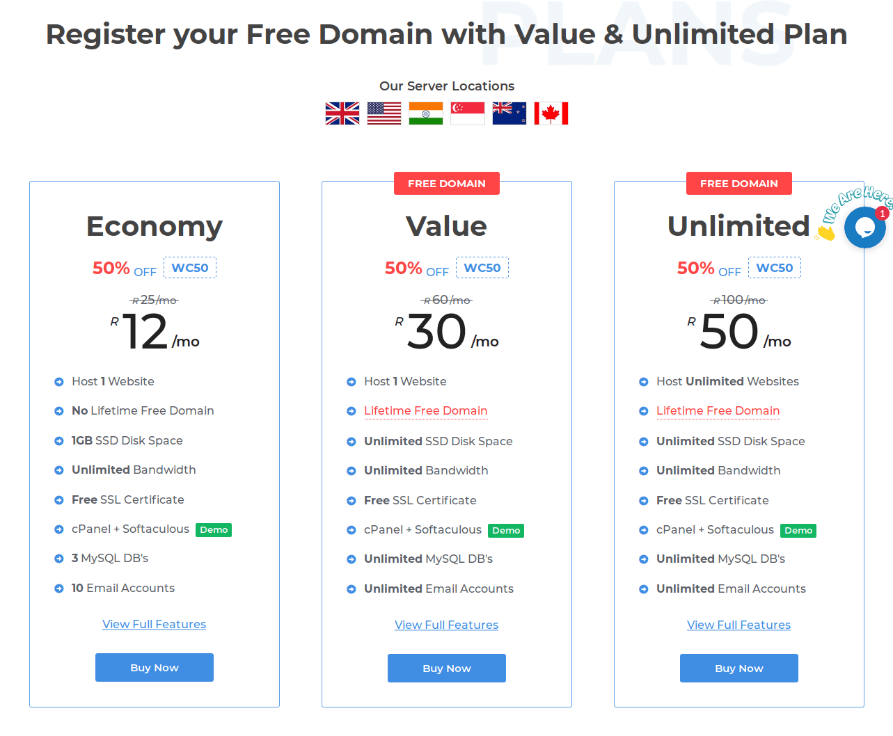 MilesWeb Web Hosting Plans