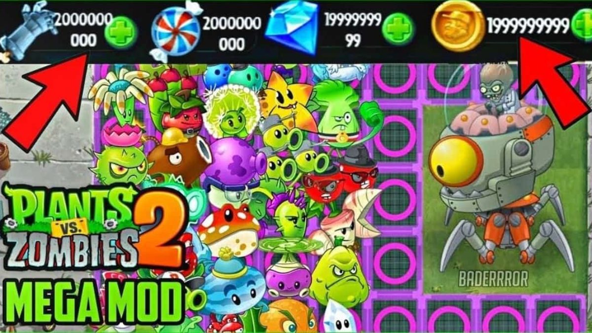 Plants Vs Zombies 2 Mod Apk All Plants Unlocked Unlimited Coins Sun