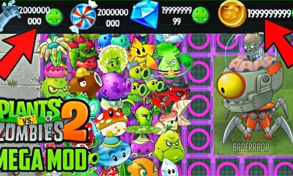 Plants Vs Zombies 2 Mod Apk (All Plants Unlocked, Unlimited Coins, Sun)