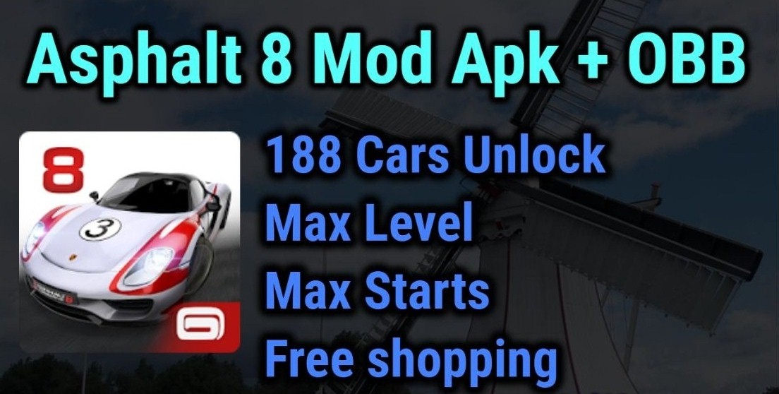 Asphalt 8 Airborne MOD APK OBB Unlimited Money+Anti- Ban Latest Version 2022