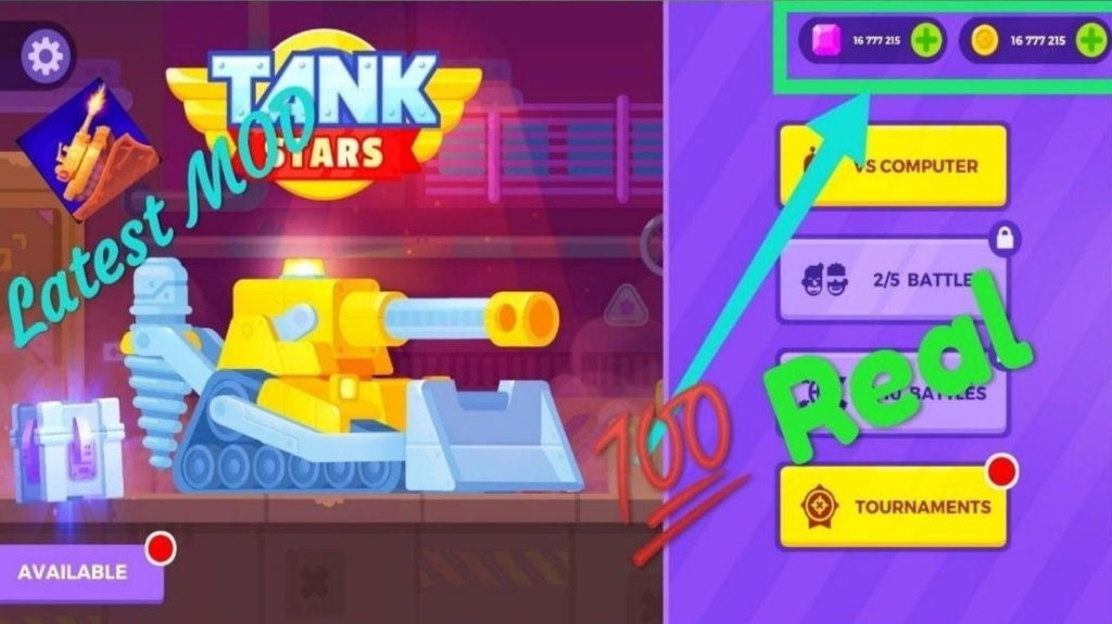 Tank Stars Mod Apk v1.5.5 (Unlock All Tanks, Premium, Unlimited Money)