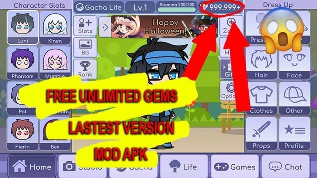 Gacha Life MOD APK (Unlimited Money, Diamonds, Unlocked All)