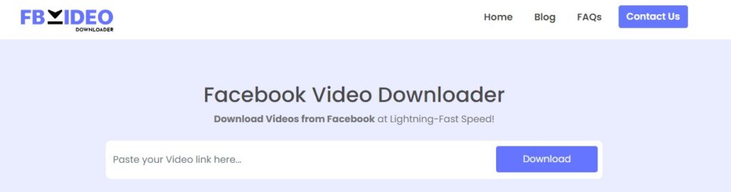 Fbvideodownloader.io For Saving Videos from Facebook